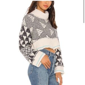 FREE PEOPLE Jupiter pullover in falling waters combo